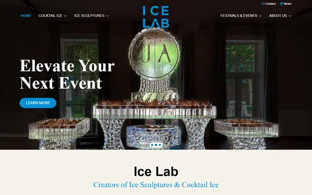 Ice Lab — Homepage website screenshot
