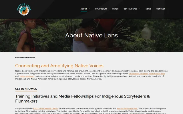 Native Lens — About Native Lens website screenshot