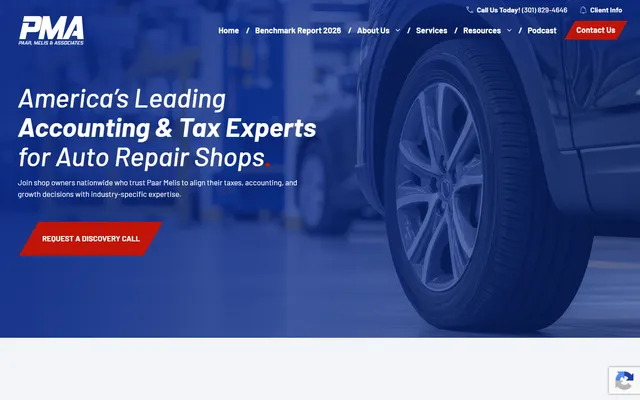 Paar Melis & Associates — Homepage website screenshot