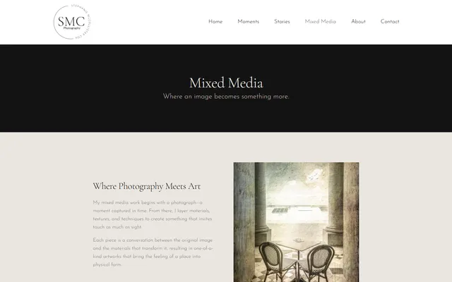 SMC Photography — View Gallery website screenshot