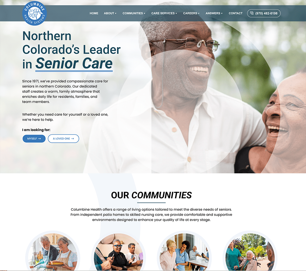 Columbine Health website screenshot